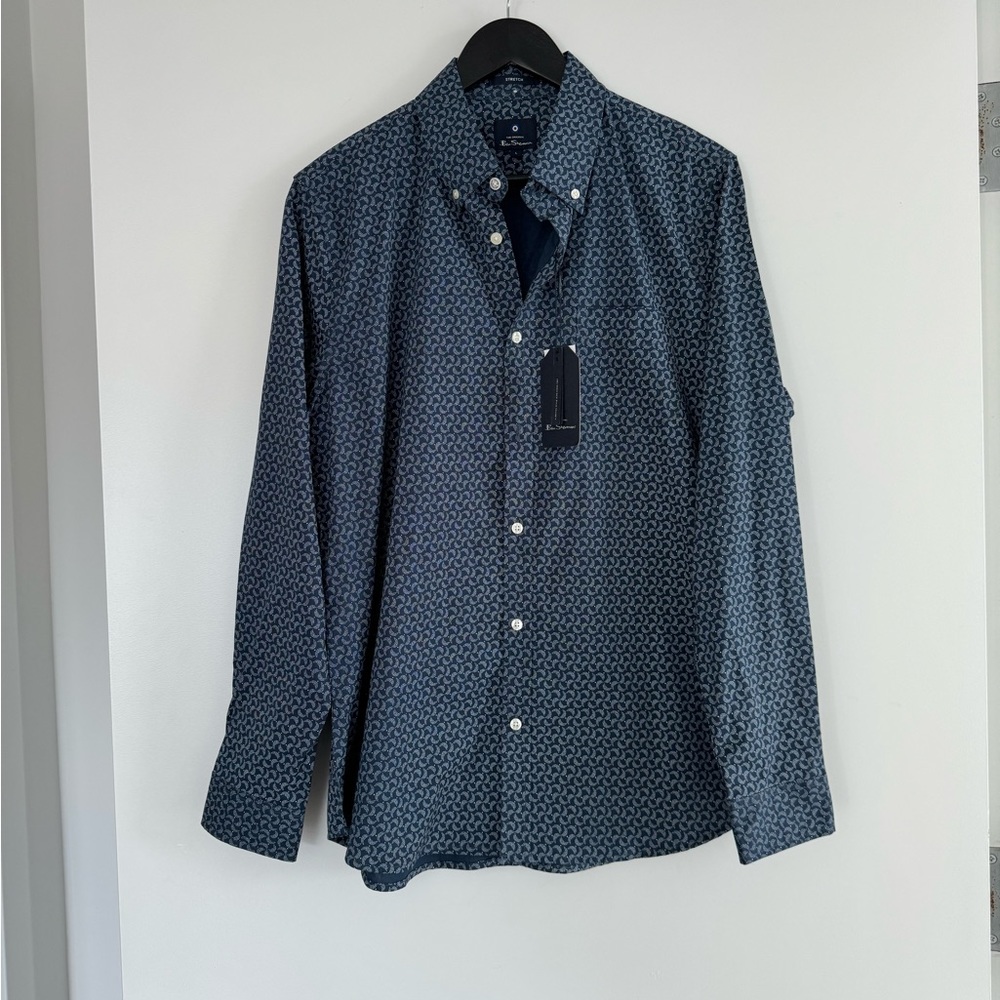 Ben Sherman Stretch Long Sleeve Button Down Shirt NWT - Picture 3 of 7